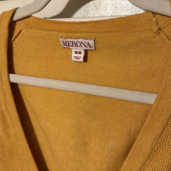 Mustard Yellow Button Up Yellow Cardigan - Picture 6 of 10